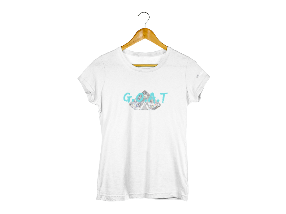 G O A T n Bling Cotton Ladies T-Shirt