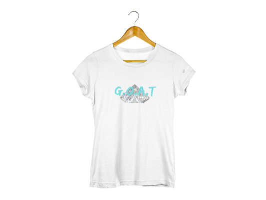 G O A T n Bling Cotton Ladies T-Shirt