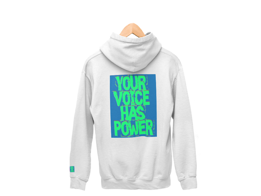 Your Voice has power Cotton Fleece Hoodie